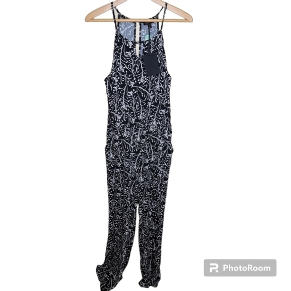 NWT Stitch Fix Goldray | Black & White Vine Print Lowrey Knit Jumpsuit - Picture 1 of 6